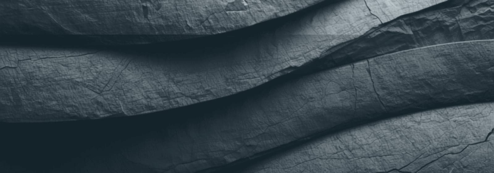 Stone & Pillar strata artwork, plate 11: layered rock in petrol slate, the colour this site uses for compulsory acquisition matters.